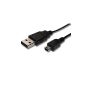 1m USB Transfer Cable A-Mini-B 5-pin in black black suitably substituted for Canon PowerShot IFC-300PCU, IFC-400PCU (Electronics)