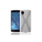 Cadorabo!  TPU Silicone Cases in X-Line Design for LG NEXUS 5 in half-transparent (Electronics)