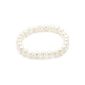 Valero Pearls Classic Collection Ladies Bracelet elastic quality freshwater cultured pearls in about 8 mm Baroque white 19 cm 446 665 (jewelry)
