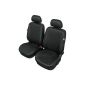 ZentimeX Z976714 seat covers front seats leatherette black Airbag Compatible