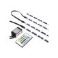 RGB TV BACKLIGHT FOR CUSTOMS 24-42 (61-107cm) | LED strips | STRIP Set tape strip light strip light backlight | COMPLETE INCL.  REMOTE CONTROL AND POWER SUPPLY | GR.  M