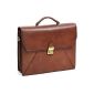 Katana - Cow Leather Briefcase 2 gussets - Gold