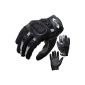 Motorcycle gloves Motorcycle gloves summer PROANTI® (size XS -. XXL, black, short) - L