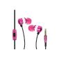 GOgroove audiOHM HF Earphones Earbud Headset Micro-free Built for Smartphones / Tablets NVIDIA Shield / LG V500 Gpad / Lenovo Yoga Tab 2 / Time2 / Sony Xperia Tablet Z2 / MP3 Players and others - With customizable earbuds (3 sizes ) Silicone - Rose (Wireless Phone Accessory)