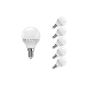 LE 4W E14 P45 LED lamps replace 35W incandescent, 300lm, warm white, 2700K, 160 ° viewing angle, LED bulbs, LED lamps, 5-pack