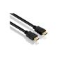 PureLink Pure Install series PI1000-005 - Certified High Speed ​​HDMI Cable with Ethernet (HDMI A male to HDMI A male) - 0.5m - black (Accessories)