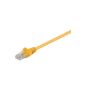 Patch cable 10m yellow, CAT5e Ethernet LAN Gigabit network cable patch cable (electronics)