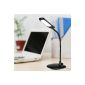 BESTEK LED desk lamp table lamp book lamp Flexible reading lamp Rechargeable 3 steps touch dimmer 5W (Black)