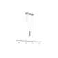 Trio lights led yoyo pendant light brushed aluminum / chrome, glass wiped know included 4x 5W LED, width: 90 cm, Height: 100-150 cm 321 410 406 (household goods)
