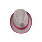 Y-BOA - Panama-Hat Unisex - Lin with fluo edge Summer - Travel / Beach / Sun - Style Fedora Trilby - Female / Male Modern - Casual