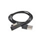 Premium!  Aluminum magnet USB cable charger for Sony Xperia Z3, Z3 Compact magnetically 100 cm in black from OKCS (Electronics)