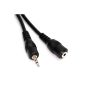 2.5 mm stereo jack plug to 2.5mm jack socket extension cable 2 m (electronic)