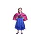 Queen costume dress costume princess anna purple frozen snow with long sleeve girl cape 2 3 4 5 6 7 years old sister sisters disney