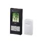 Hama EWS 165 wireless weather station (with clock, alarm clock, and frost alarm) black (garden products)