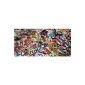 Stickerbomb Car Wrapping foil with small subjects, 134cm x 20cm New design with air ducts