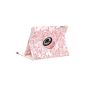 Stuff4 MR-IP234-L360-PAT-FLWR-BP-STY-SP Case with 360 ° rotation Action for iPad 2/3/4 Light Pink Flower (Accessory)