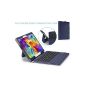 Moko S Case Samsung Galaxy Tab 10.5 - Case with Bluetooth wireless keyboard QWERTY for Android Tablet Samsung Galaxy Tab 10.5 inch S, INDIGO (Personal Computers)
