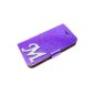 Exclusive Cad-Samsung Galaxy S2 VIP Glamour Glitter Rhinestone Case Flip Case Bag Cover Case with magnetic closure - letter M in purple (Electronics)