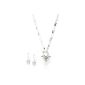 Pilgrim Ladies Set: Necklace + Earrings Silver Plated Crystal 901,346,019 (jewelry)