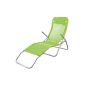Health Liege in GREEN - comfortable recliner chairs with folding footrest