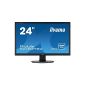 Iiyama X2483HSU-B1 60.9 cm (24 inch) LED monitor (DVI, VGA, USB, HDMI, 4ms response time) black (accessories)