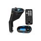 TRIXES car MP3 FM transmitter for USB sticks, SD cards and remote control.  (Electronic devices)