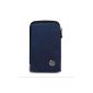 KISS GOLD waterproof hip bag phone pocket with carabiner and two zippered pockets for Sports duneklblau (Electronics)