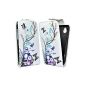 Master Accessory Leather Case for HTC Desire X White Butterfly Flower (Accessory)