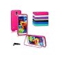 Cool Gadget Touch Case - for Samsung Galaxy S5 Mini - incl. Stylus and Protector Pink (Electronics)