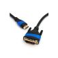 Direct Cable 5m HDMI> DVI 24 + 1 adapter cable (1080p Full HD 3D High Speed) - TOP Series (Accessories)