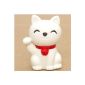 White gum-like Lucky Cat Maneki Neko (Toy)