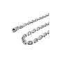 MunkiMix 7.3mm Large Stainless Steel Chain Link Necklace O Silver 23 Inch Man (Jewelry)