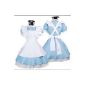 New Blue Alice's Wonderland Lolita Maid Cosplay Costumes Costume Halloween Fancy Dress Set Apron (Toys)