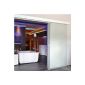 Home Deluxe glass sliding door, incl. Complete accessories (frosted glass, 90x205cm)