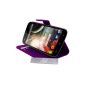 Purple Stand Case Cover Luxury and Portfolio Wiko Darkmoon PEN and 3 + MOVIE FREE !!  (Electronic devices)