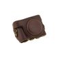 Tarion OS02413 Design PU Leather Case Set for Sony DSC-HX50V dark brown (optional)