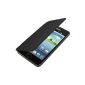 Protective case with flap practical and stylish Samsung Galaxy S2 i9100 in Black of kwmobile mark (Wireless Phone Accessory)
