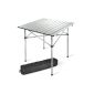 Camping table, table 70 x 70 cm aluminum only 2.4 kg Folding table, sliding table, incl. Carrying Case