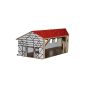 XXL barn / stables of wood - wooden stables Farm Wood Farm house for Tractor Farm (Toy)