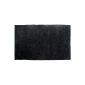 Homescapes - Carpet Kingdom - Chenille 100% Cotton - Black - 45 x 70 cm - washable House - Kids Room Carpet or Bathroom