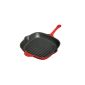 Molten cast iron grill pan square, grooved bottom, 28 x 5.5 cm (household goods)