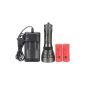 80M 1800lm CREE XM-L T6 LED Waterproof Diving Flashlight Torch Diving + 2 x 26650 Battery + Charger (Miscellaneous)