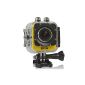 1080P Mini Camera SJCAM M10 version DVR Camcorder for extreme sports, 12 Mega Pixel HD 170 ° Wide Angle, Multi Colors, with multiple media Waterproof housing (Yellow)