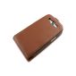 kwmobile® Flip Case Cover Art Leather for Samsung Galaxy S3 S3 Neo Case Flip Cover Style in Brown - scratch safe and openable (Wireless Phone Accessory)