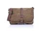 CROSBY & FRIENDS, Unisex Messenger Bag Shoulder Bag Crossover suede bag Camel Beige 33x21 cm (WxH) (Luggage)