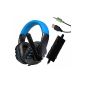 booEy® headphones gaming headset for PS4, PS3, Xbox360 PC & Mac Playstation 4 Blue (Electronics)