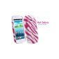 Samsung Galaxy S3 mini i8190 TheBlingZ Case - Pink Zebra Diamond Rhinestone Bling Bling Glitter Case Cover Case Cover Case (Electronics)