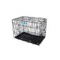 Songmics dog cage dog cage transport cage kennel skeleton dogs grid wire cage foldable cage size S-XXL PPD30H (household goods)