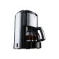 Melitta Look de Luxe coffee machine, automatic.  Shutdown, drip stop, black / stainless steel, 652 M BK SST (household goods)