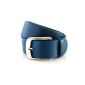 Dondon blue leather belt 4 cm wide